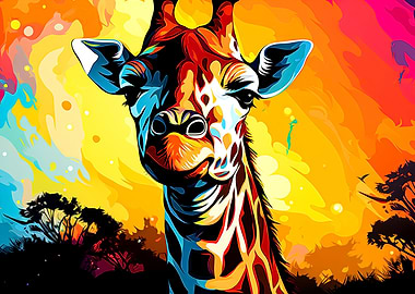 Colorful Giraffe