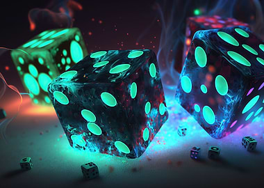 Neon Shadow Dice