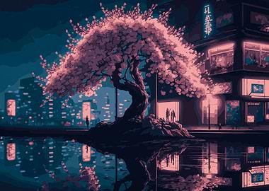 cherry blossom japan art