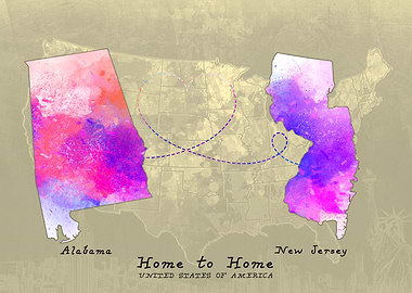 Alabama to New Jersey