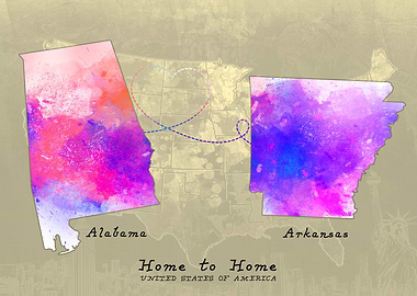 Alabama to Arkansas