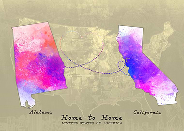 Alabama to California
