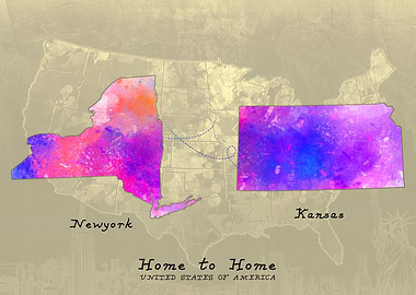 Newyork to Kansas