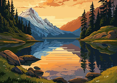 Retro Mountain Vintage