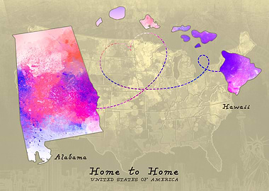 Alabama to Hawaii