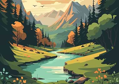 Retro Mountain Vintage