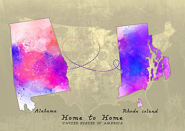 Alabama to Rhode Island