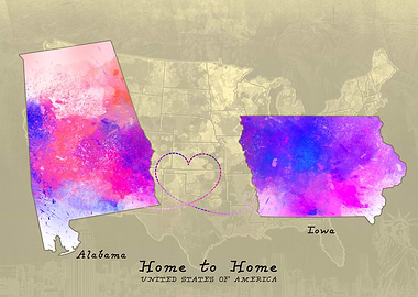 Alabama to Iowa