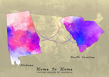 Alabama to South Carolina