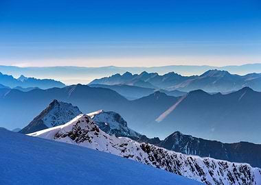 Snowy Mountain Landscape