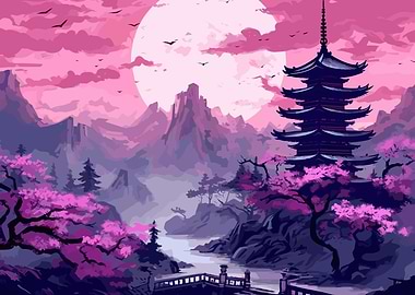 Cherry Blossom Japan Art