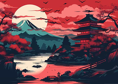 Japan Beautiful Sunset