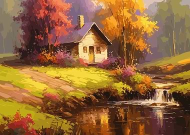 Vintage Fall Landscape