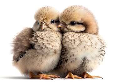 Two baby chicken