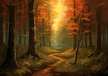 Beautiful Autumn Forest