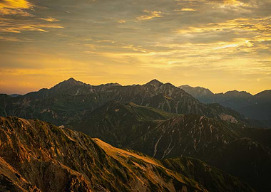 Mountain Range Sunset