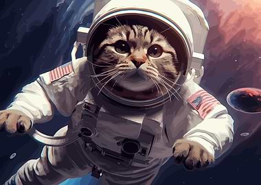 space cat astronaut