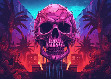 Skull Synthwave