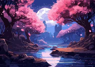Cherry Blossom Japan Art