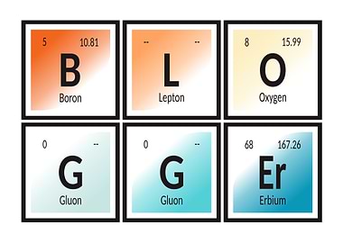 Blogger Periodic Table