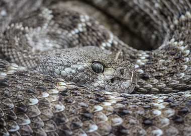 Coiled Rattlesnake