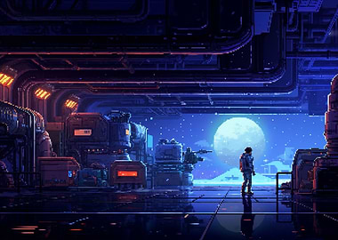 Sci Fi Game Pixel Art