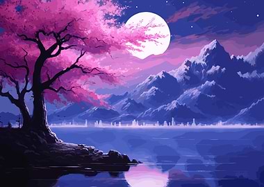 Cherry Blossom Japan Art