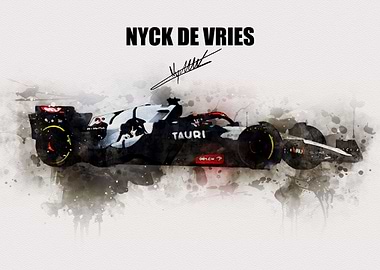 Car Nyck De Vries Poster