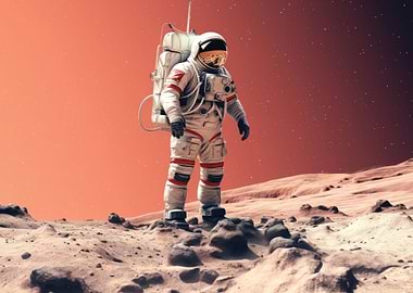Space astronaut standing