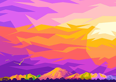 Beautiful Mountain Artwork