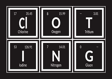 Clothing Periodic Table