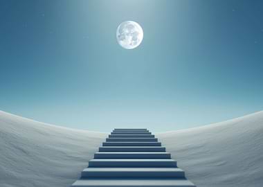 Moon astronomy staircase