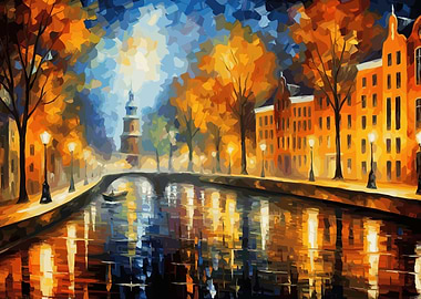 Cityscape at sunrise