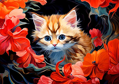 Cute cat in the garden