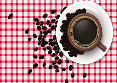 coffee with coffee beans