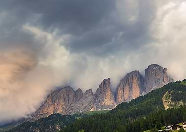 Sunset over Sassolungo