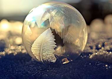 Frost soap bubble