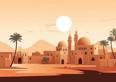 Desert city architecture