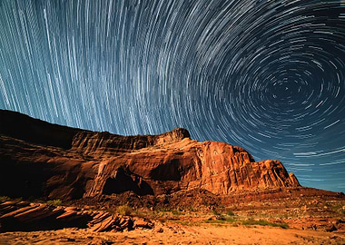 swirling stars in a night