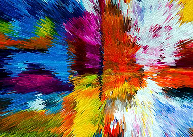 Abstract Extruded Painting