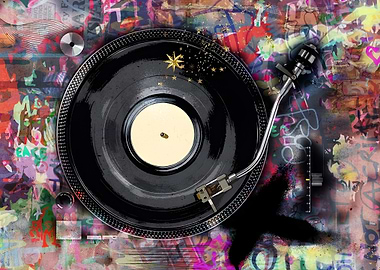 Graffiti Vinyl Turntable