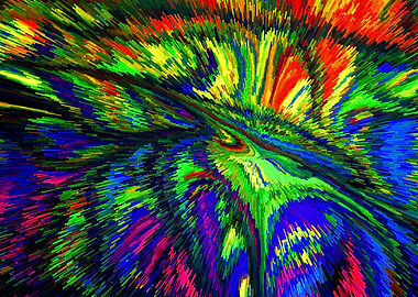 Abstract Extruded Painting