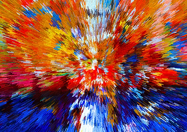 Abstract Extruded Painting