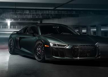 Audi R8 2018 black car