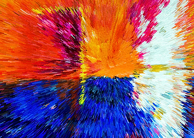 Abstract Extruded Painting