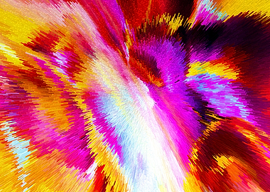 Abstract Extruded Painting