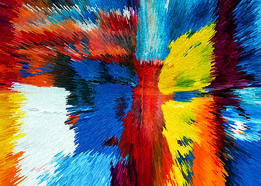 Abstract Extruded Painting