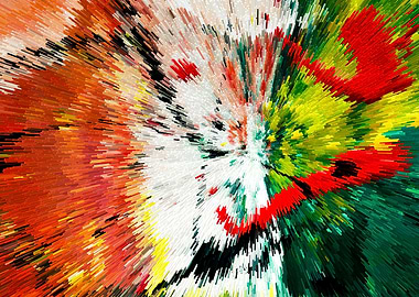 Abstract Extruded Painting