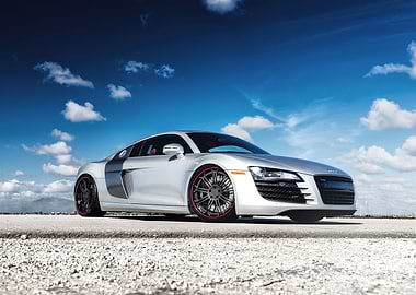 Audi R8 nature cool sky
