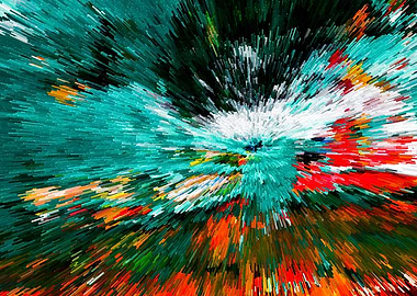 Abstract Extruded Painting